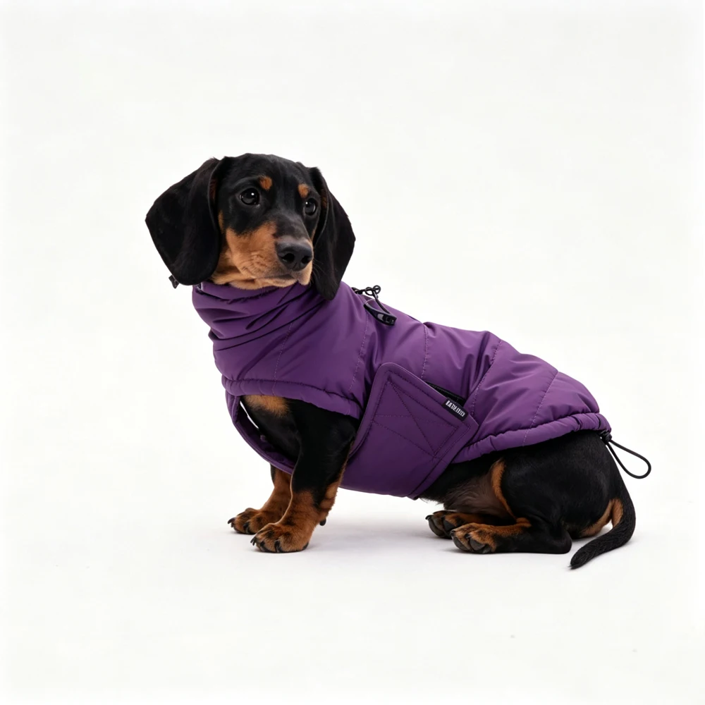 Chaqueta de plumón impermeable desmontable para teckel - imagen 3