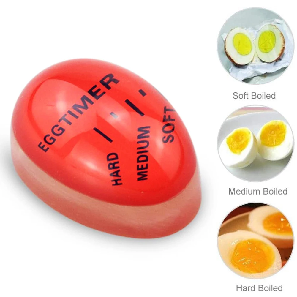 

Egg Timer Color Changing Indicator Soft Medium and Hard Boiled Eggs Heat Sensitive Safe Durable Kitchen Aid Gift Home Use