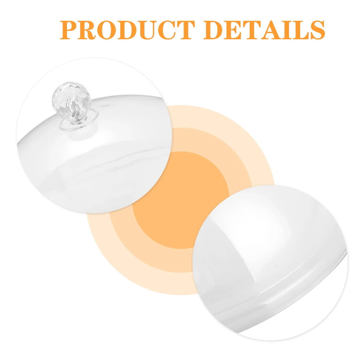 

Round Cover Transparent Food Lid For Cake Meal Dish Hygienic Dust Protection Outdoor Party Kitchen Use Food Fresh-Keeping