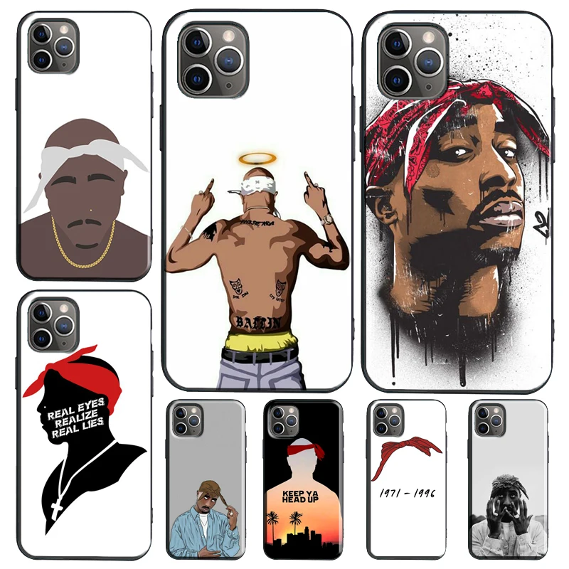

2Pac TuPac Shakur Phone Case For iPhone 16 15 14 12 11 13 Pro Max 12 13 mini XR 15 16 Plus 16e Cover Coque