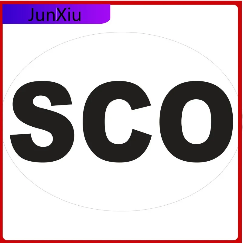 

SCO OVAL Flag Anime Truck Fade Proof Sticker car van decal sticker Anti Scratch UV Resistant UV Resistant Truck UV Resistant