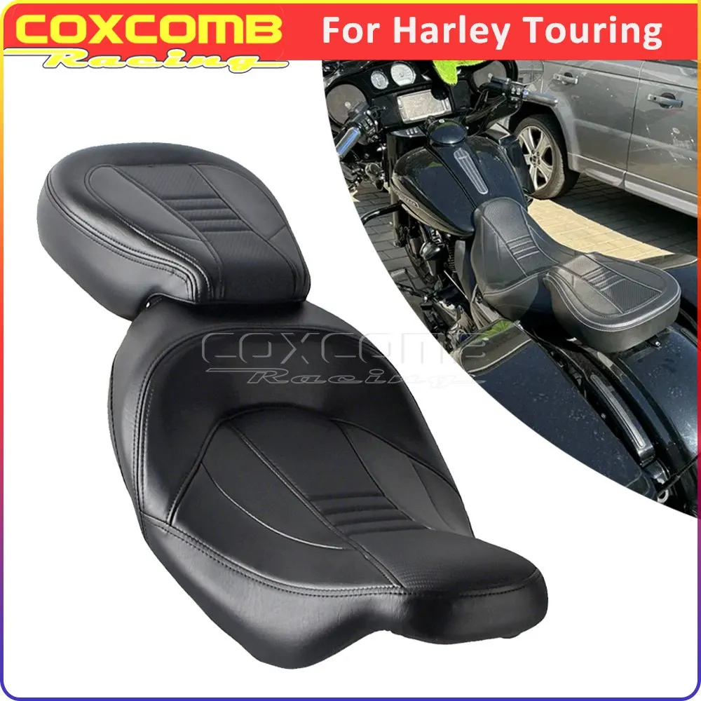 Step Up Seat For Harley Ultra Limited FLHTK FLHTKL FLHTCU CVO FLHTKSE Motorcycle Front Driver Rear Passenger Two Up Seat Cushion