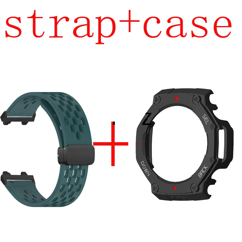 Watchband Strap For Huami Amazfit T-Rex 3 Watch Cover Protective Case Replacement Band for Amazfit TRex 3 Bracelet Frame Bezel