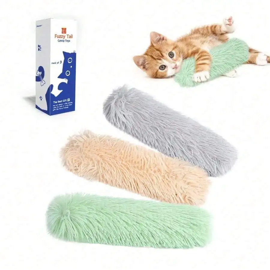 

Cat Toys 3 Pack Soft Plush Kicker With Crinkle Sound And Catnip Interactive Indoor Pet Toy