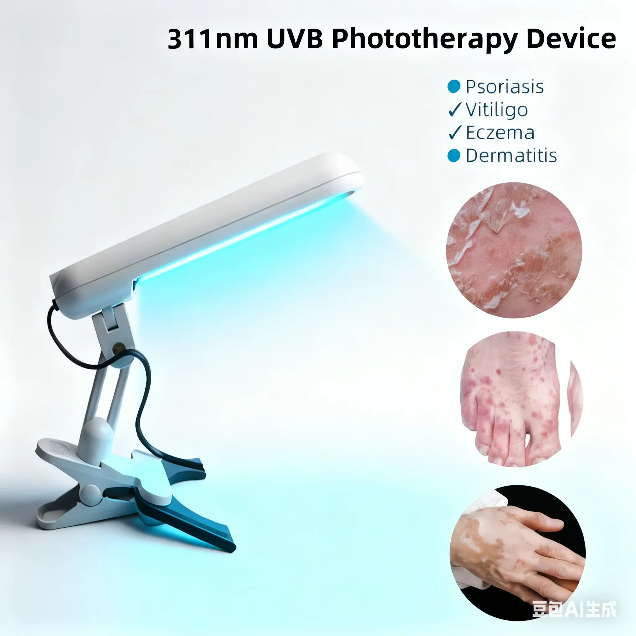 

UVB Phototherapy Narrow 311nm UV Phototherapy Lamp Uvb Light Therapy Psoriasis For Vitiligo