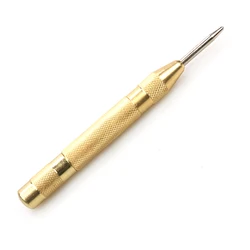 Gouden Automatische Veertype Center Punch Locator Glass Striker Window Breaker Punch Center Punch Perforator Tool