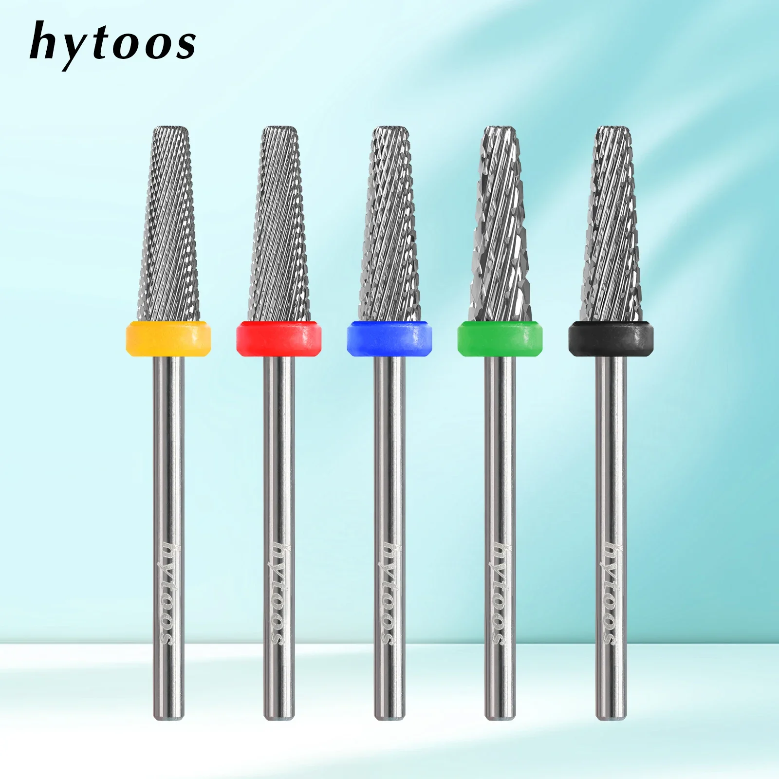 HYTOOS 4 مللي متر 5 في 1 مسمار لقمة ثقب المهنية الاكريليك كربيد بت مانيكير هلام أداة إزالة طلاء الأظافر التدريبات الكهربائية اكسسوارات #4