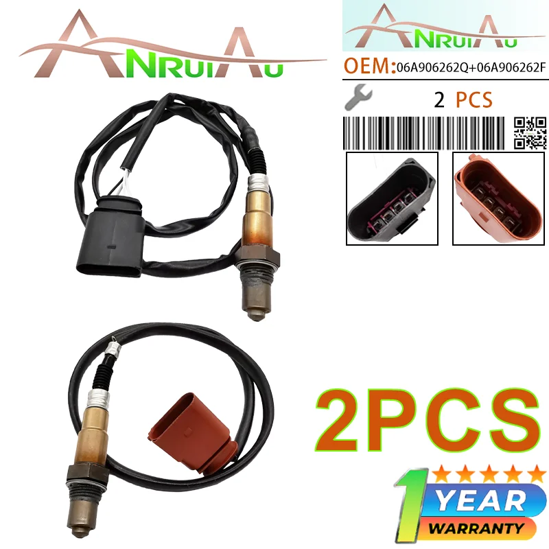 

2Pcs 234-4809 Upstream Downstream Oxygen Sensor for Audi TT 00-06 VW Beetle 98-01 Golf 00-02 Jetta 01- Phaeton 04-06 234-4808