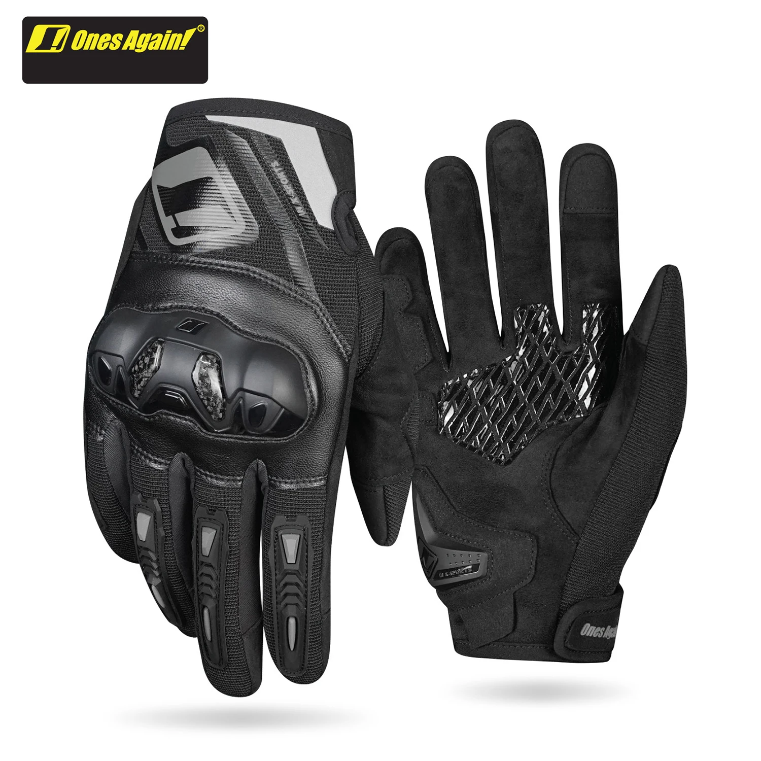 

Ones Again! Motorcycle Gloves Men Women Summer Breathable Anti-fall Luva Motocross Riding Gloves Waterproof Touch Screen Guantes