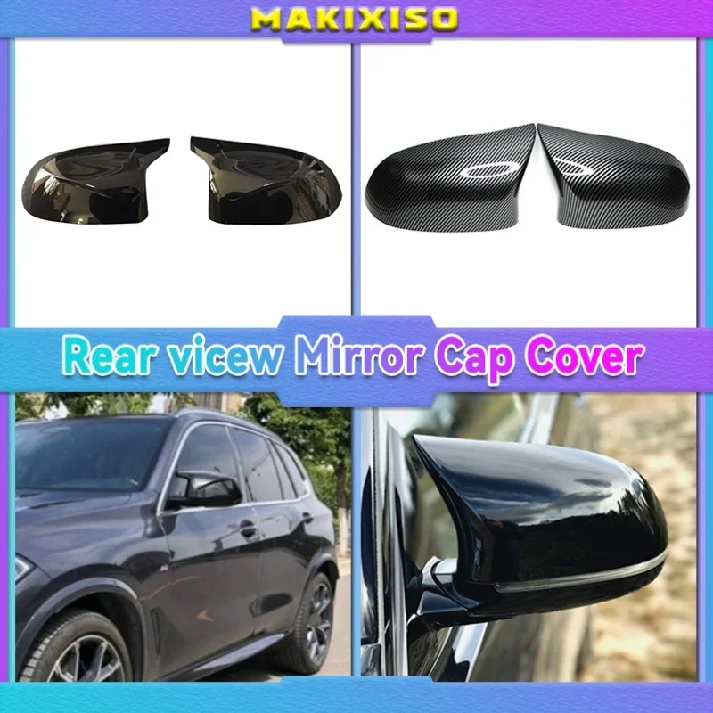 

Excellent Facelifted Side Wing Modified for BMW F25 X3 F26 X4 F15 X5 F16 X6 14-18 Mirror Cover Caps Black Carbon Fiber Look