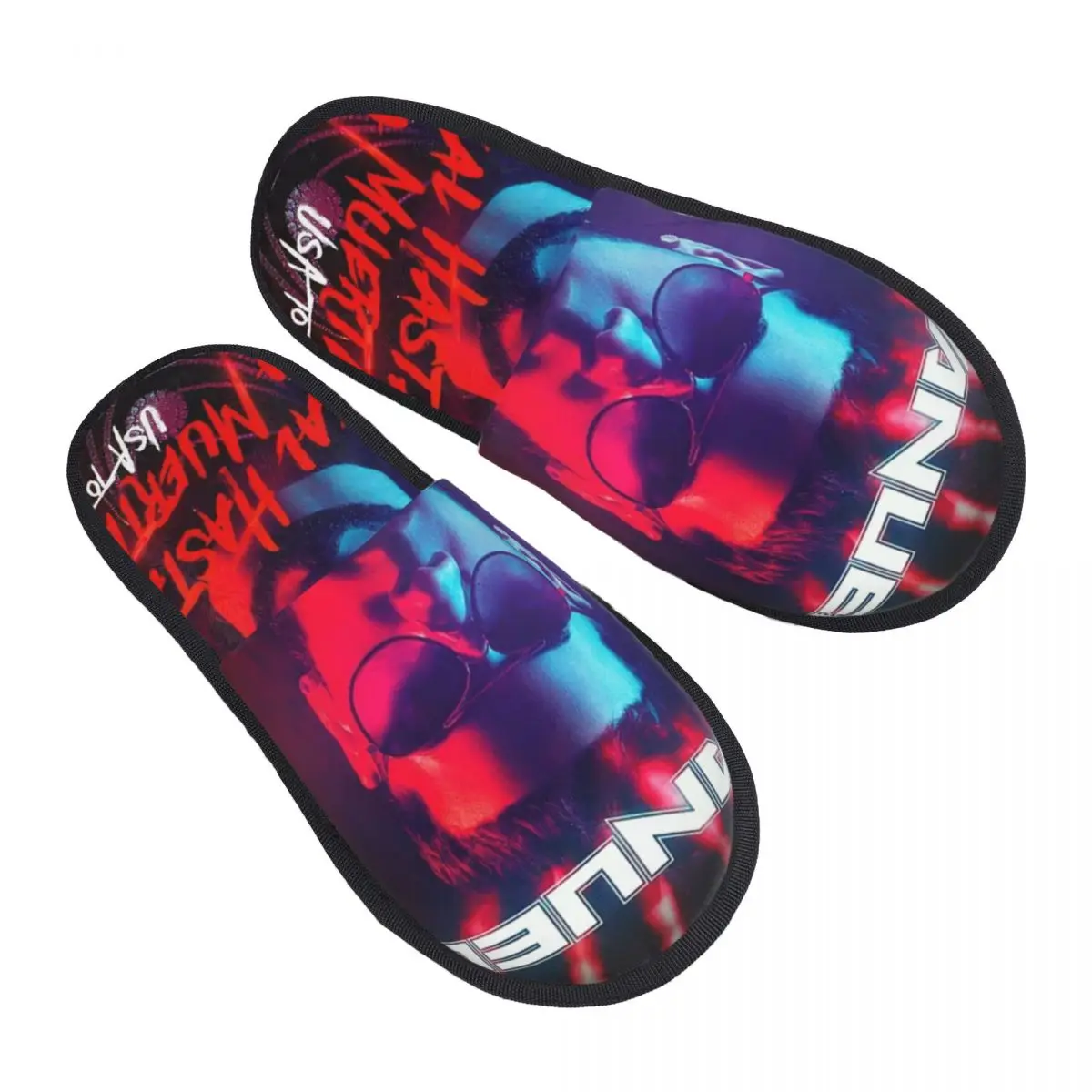 

Custom Hot Hip Hop Rapper A-Anuels Guest Slippers for Hotel Women House Slipper
