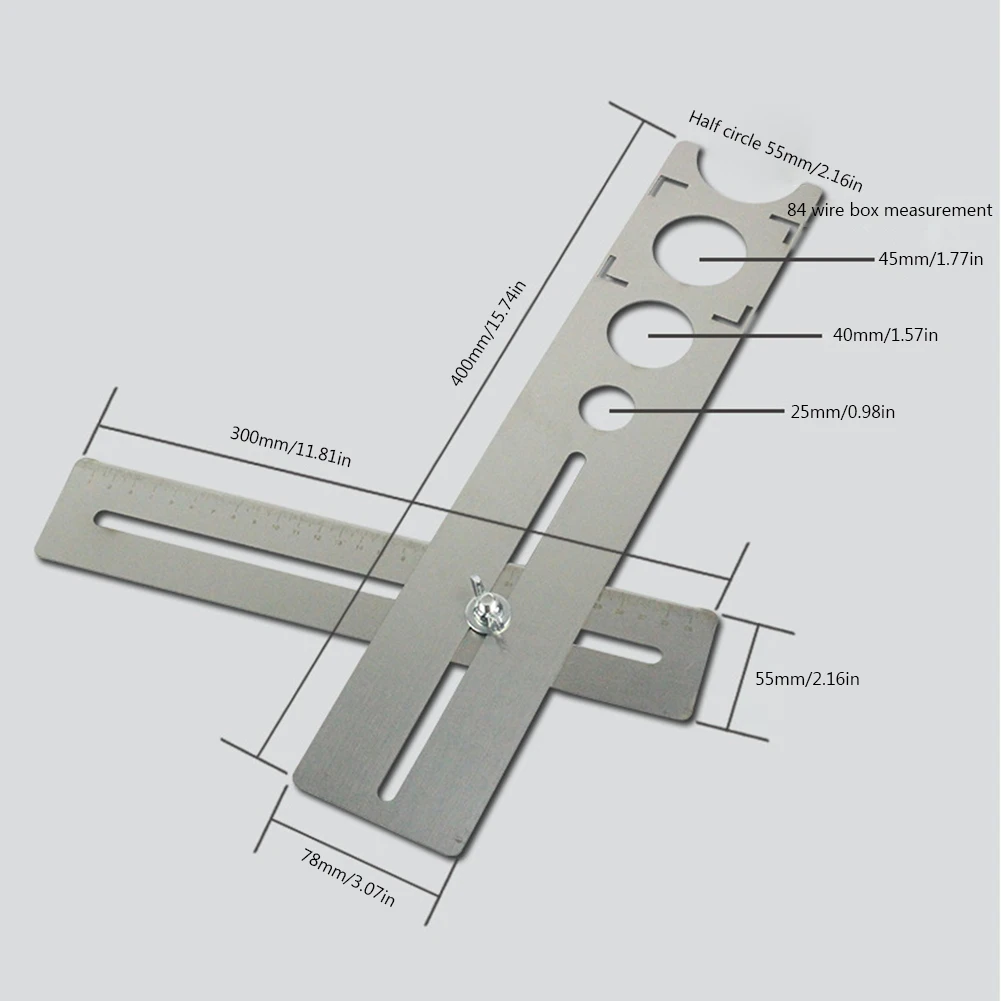 دليل الحفر لكمة محدد الفولاذ المقاوم للصدأ أدوات ثقب الحفر قابل للتعديل تحديد المواقع بدقة لأرضية بلاط الرخام والزجاج والسيراميك