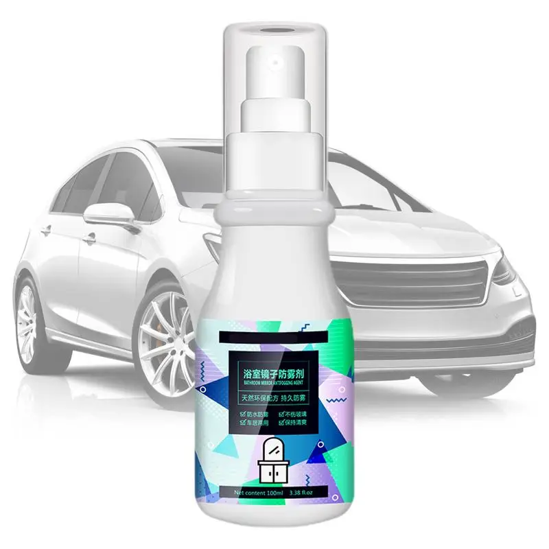 Limpador de vidro anti-nevoeiro, Agente de revestimento, Desembaçamento Spray, Não irritante, Eficaz para visão clara, Desembaçador de janela de carro