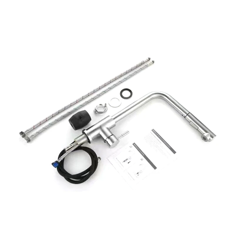 & Functional Kitchen Faucet with Pull out Sprayer Contemporary Wall Mounted Kitchen Tap Quick Fixing for House Dropship