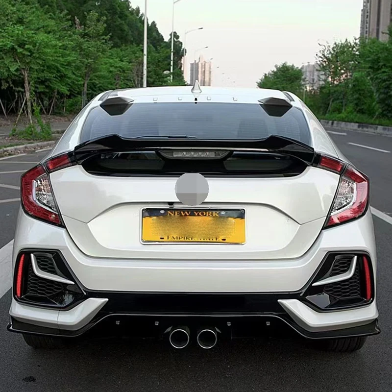 High Gloss Black Rear Wing Spoiler for Honda 10th Civic 5-Door Hatchback Fastback 2015 - 2020 FK4 FK5 FK6 FK7 FK8 FK9