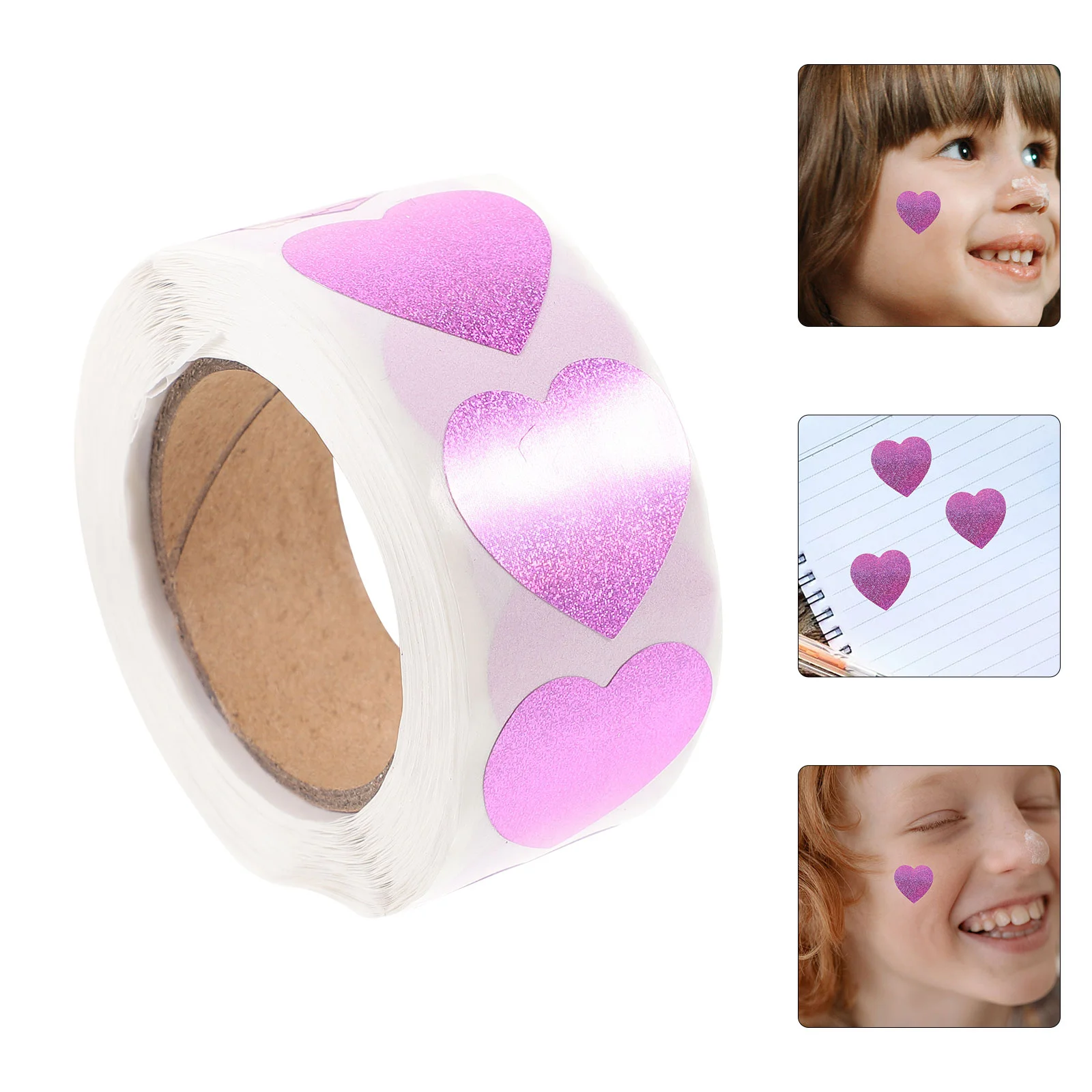 500 Pcs Heart Stickers Removable Self Adhesive Body Tanning Decals Waterproof Safe Kids Adults Valentine Party Store Use