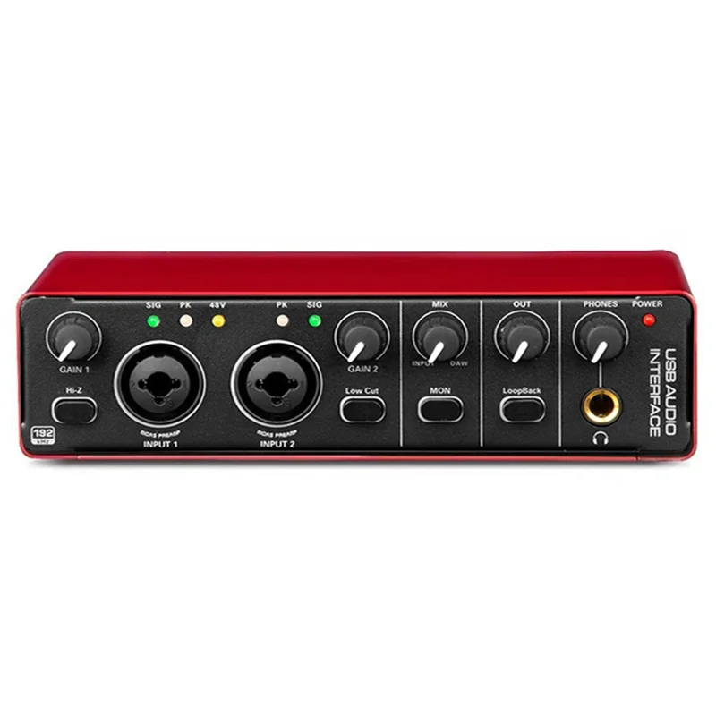 

M18K-Soundcard AD Converter With Monitoring For Electric Guitar & Live Studio Uses, Ideal For Singing And Podcast Recording