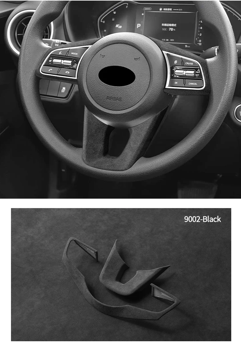 Hochwertiger Lenkradbezug aus Wildleder und ABS für Kia K3 Forte Cerato (2019-2021) + Schalthebelmanschette, Auto-Innenraum-Tuning-Zubehör – Detail 8