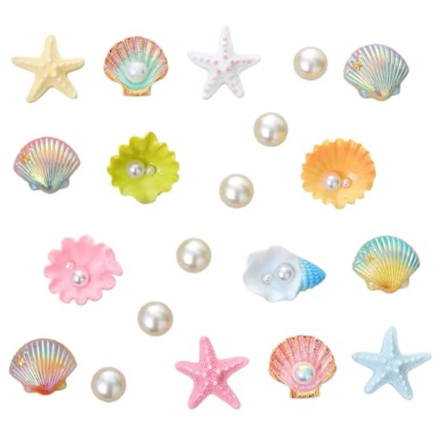 

Beach Shoe Charms for Girls, Pearl Starfish and Seashell for Clogs Sandals, Bracelets, Bags Charms, Ocean Theme Shoe Accessorie