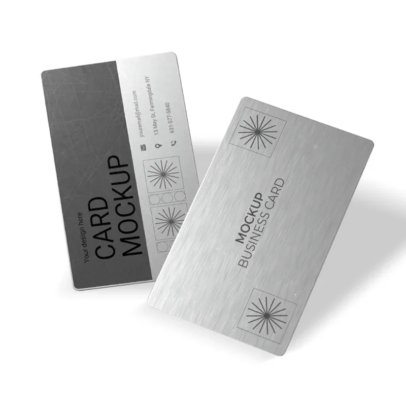 

Contactless NFC Mirror Gold Metal Business Cards Customized Matte Metal NFC Card With 213 215 216 Chip