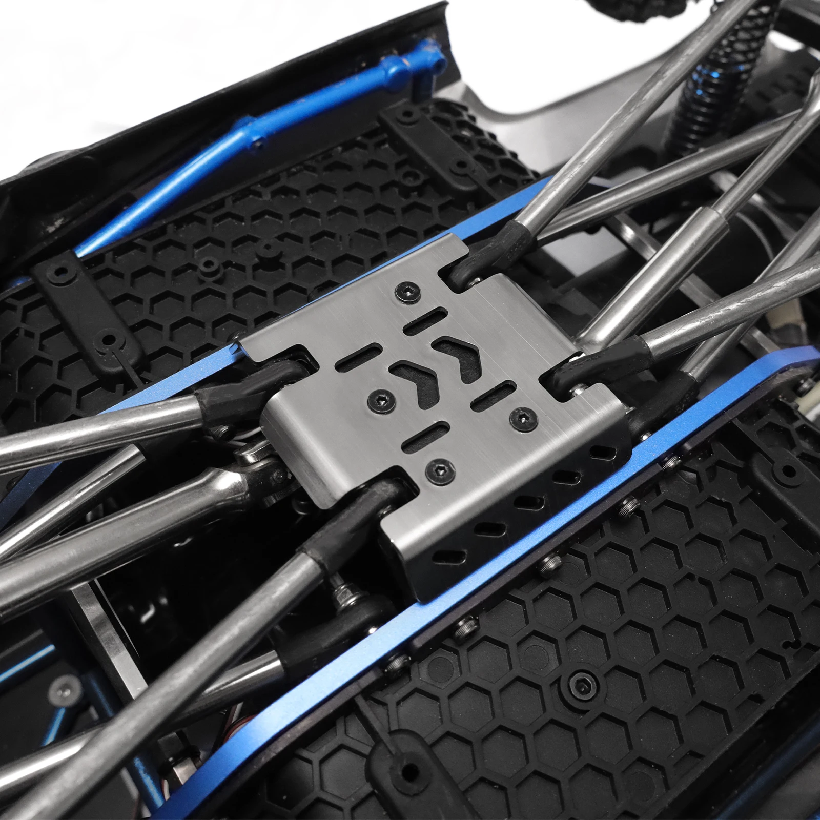 ステンレス鋼プレートシャーシアーマー MJX ハイパーゴー 1/8 H8P シミュレーションフォードマスタングリモートコントロールカーアクセサリー