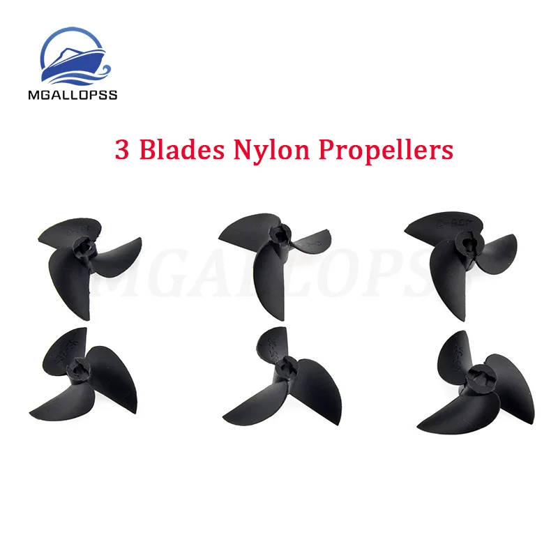 1pc RC Boat Propeller 3 Blades Nylon Propeller For 3mm/4mm Shaft Rc Boat 3 Blade Plastic Paddles