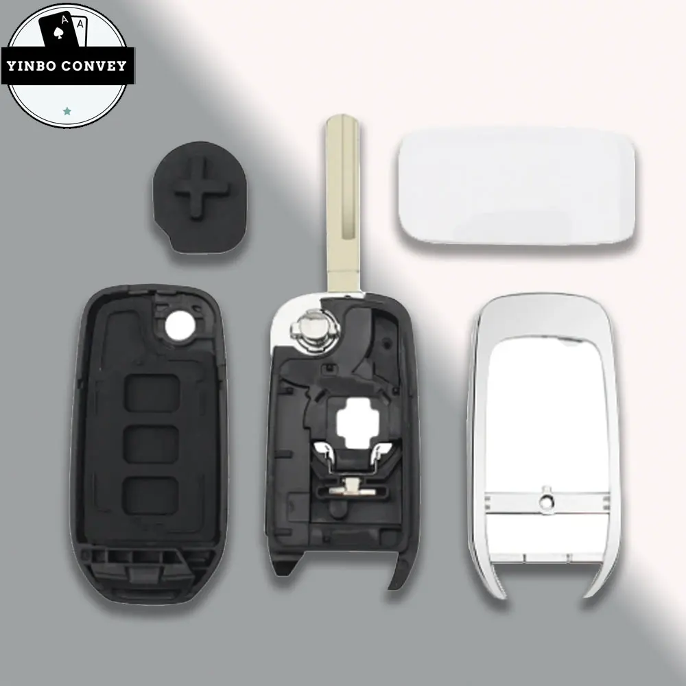 YINBO - 2/3 Buttons New Replacement For Renault Megane 2 3 Duster Clio Buttons Car Case Cover Remote Flip Folding Auto Key Shell