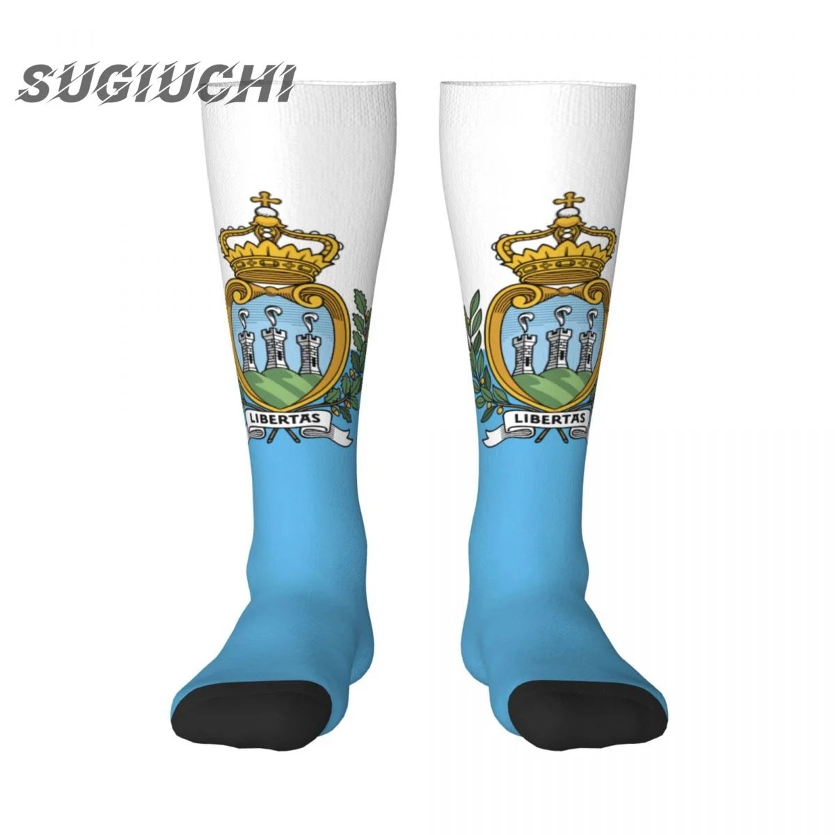 San Marino Flag Polyester 3D Printed Socks For Men Women Casual High Quality Kawaii Socks Street Skateboard Socks