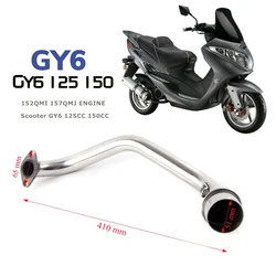 GY6 motorbike modified contact pipe GY6 125 150 cc Scooter motorcycle exhaust muffler contact pipe 152qmi 157qmj GY6 ENGINE