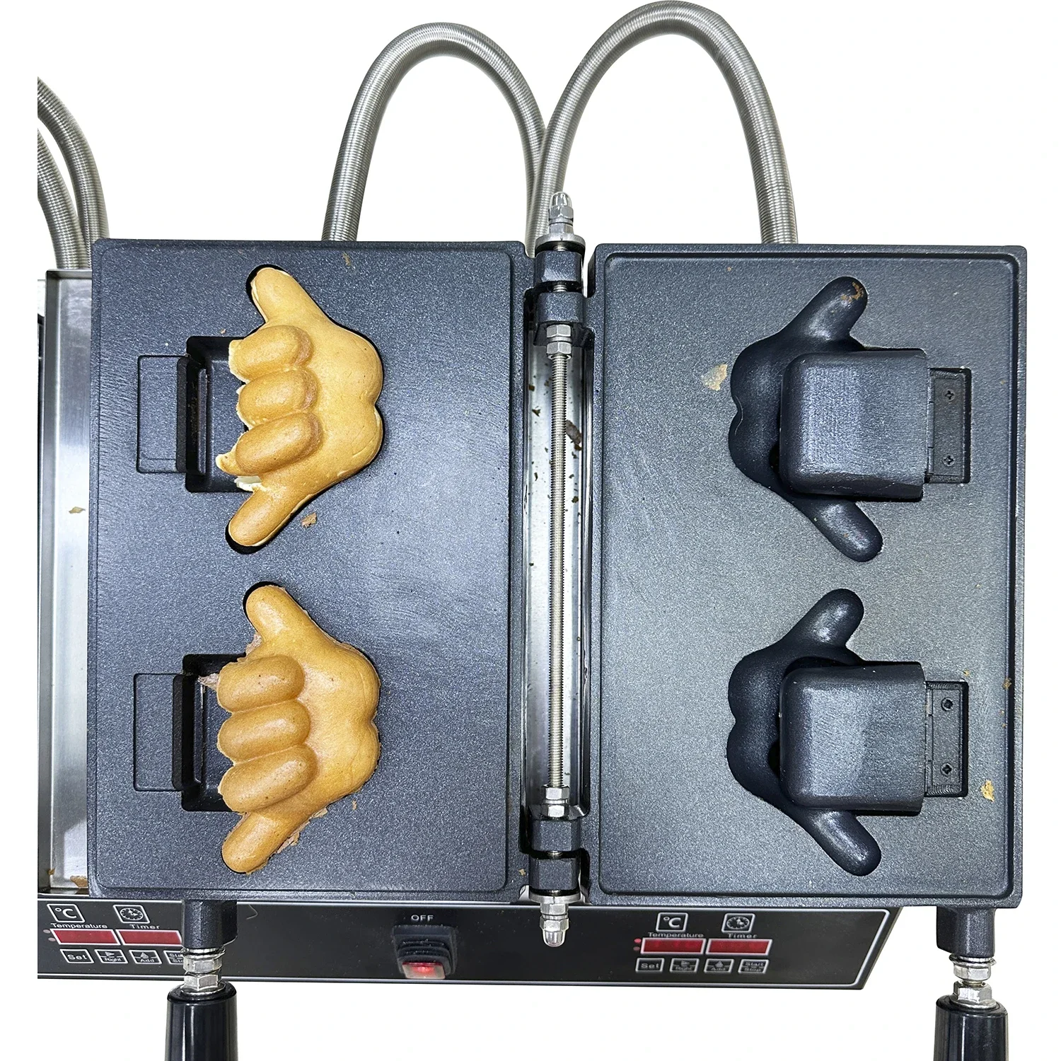 

Commercial Waffle Maker Finger Shape Open Mouth Ice Cream Taiyaki Machines