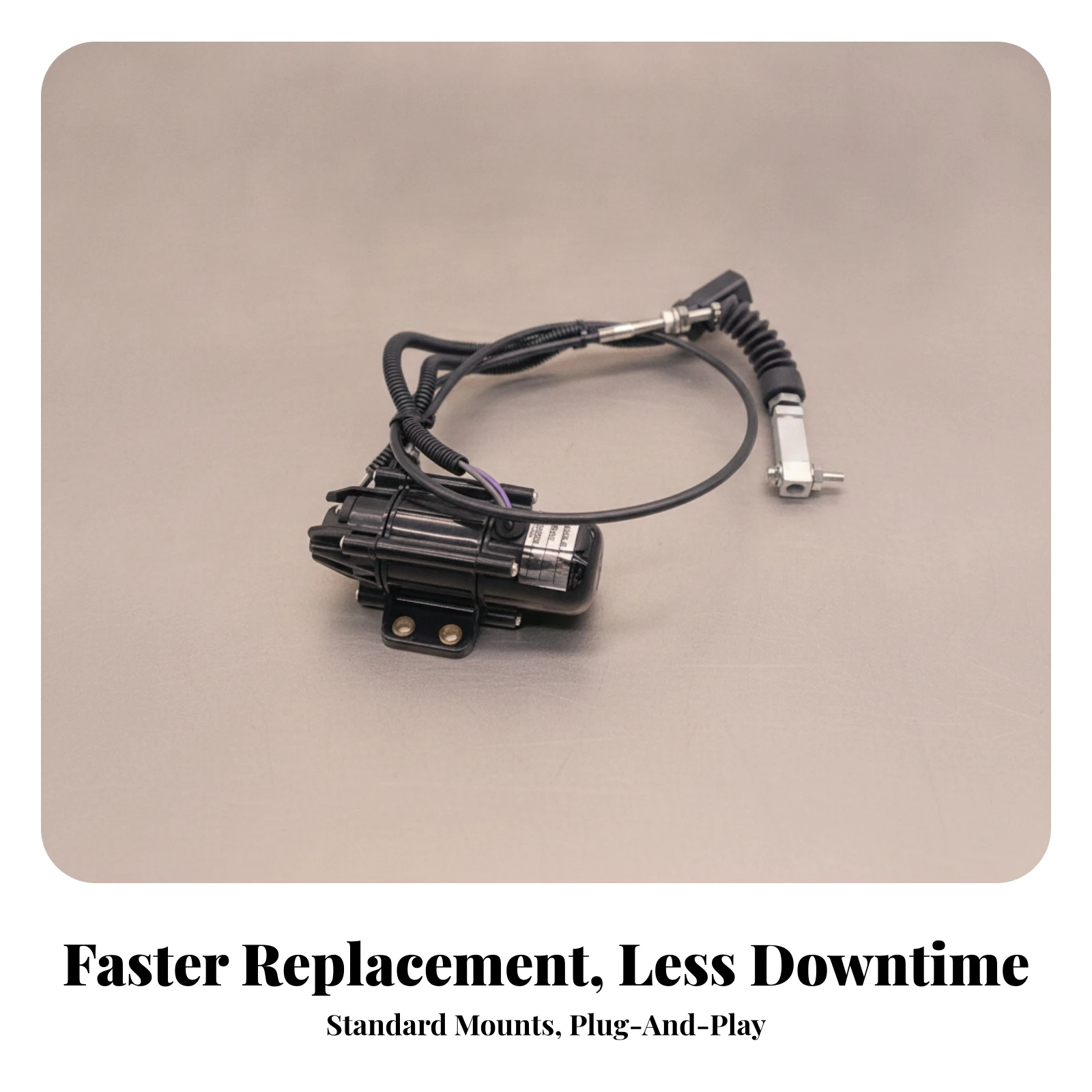 Throttle Motor Assembly OEM Design Throttle Motor with Wiring Harness Engine Part Smooth for Mechanics, Excavators