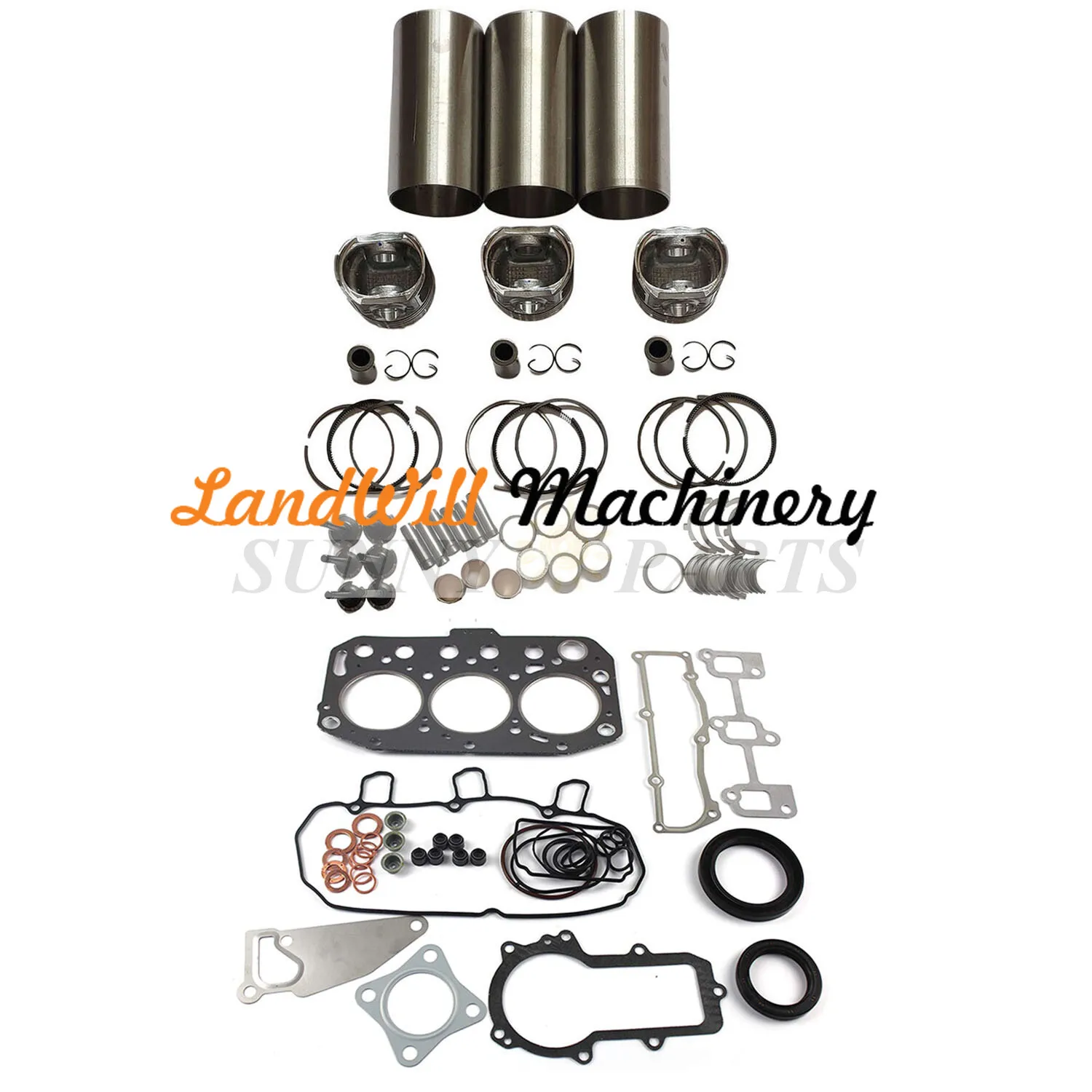 3TNV70 Engine Overhaul Rebuild Kit STD Fits Yanmar Engine