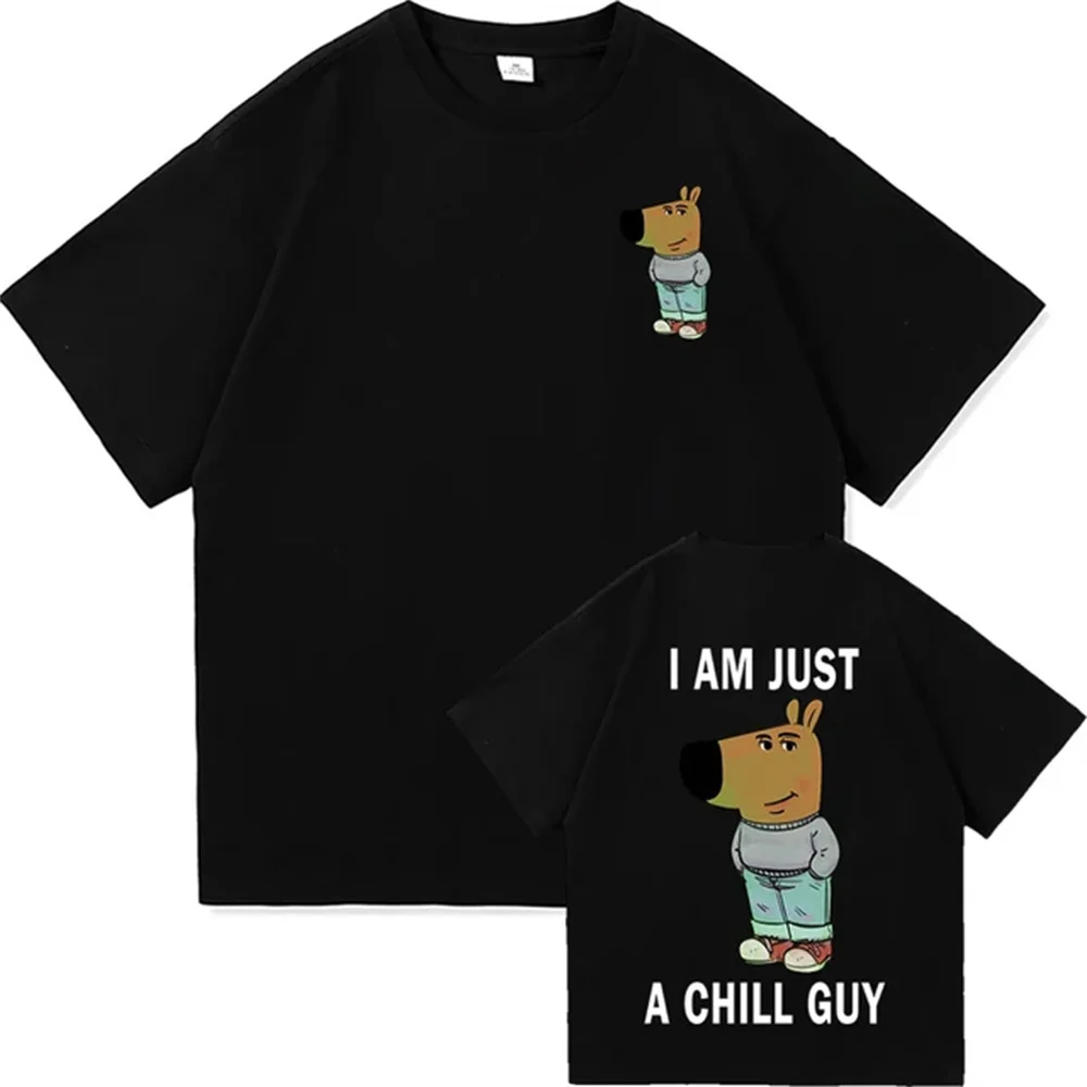 Chill Guy High Quality Cotton top designer harajuku graphic men Tee y2k 2000s harajuku man clothes