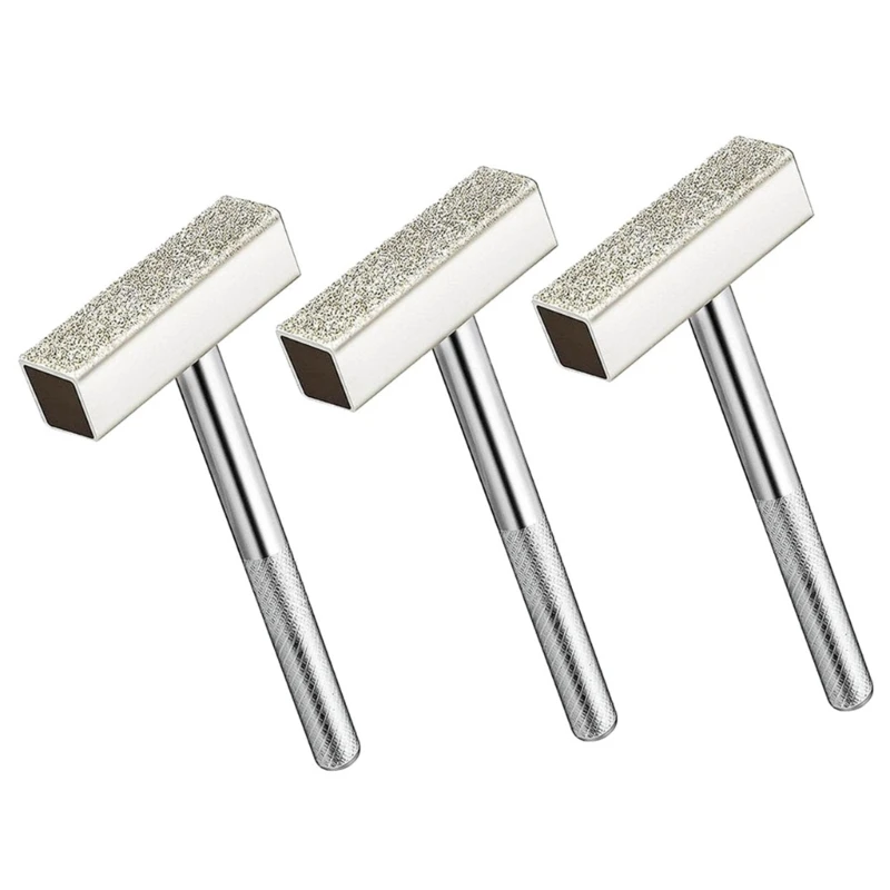 3Pcs Grinding Wheel Dresser Diamond Grinding Wheel Stone Dresser Tool Diamond Coated Surface for Truing Grinding