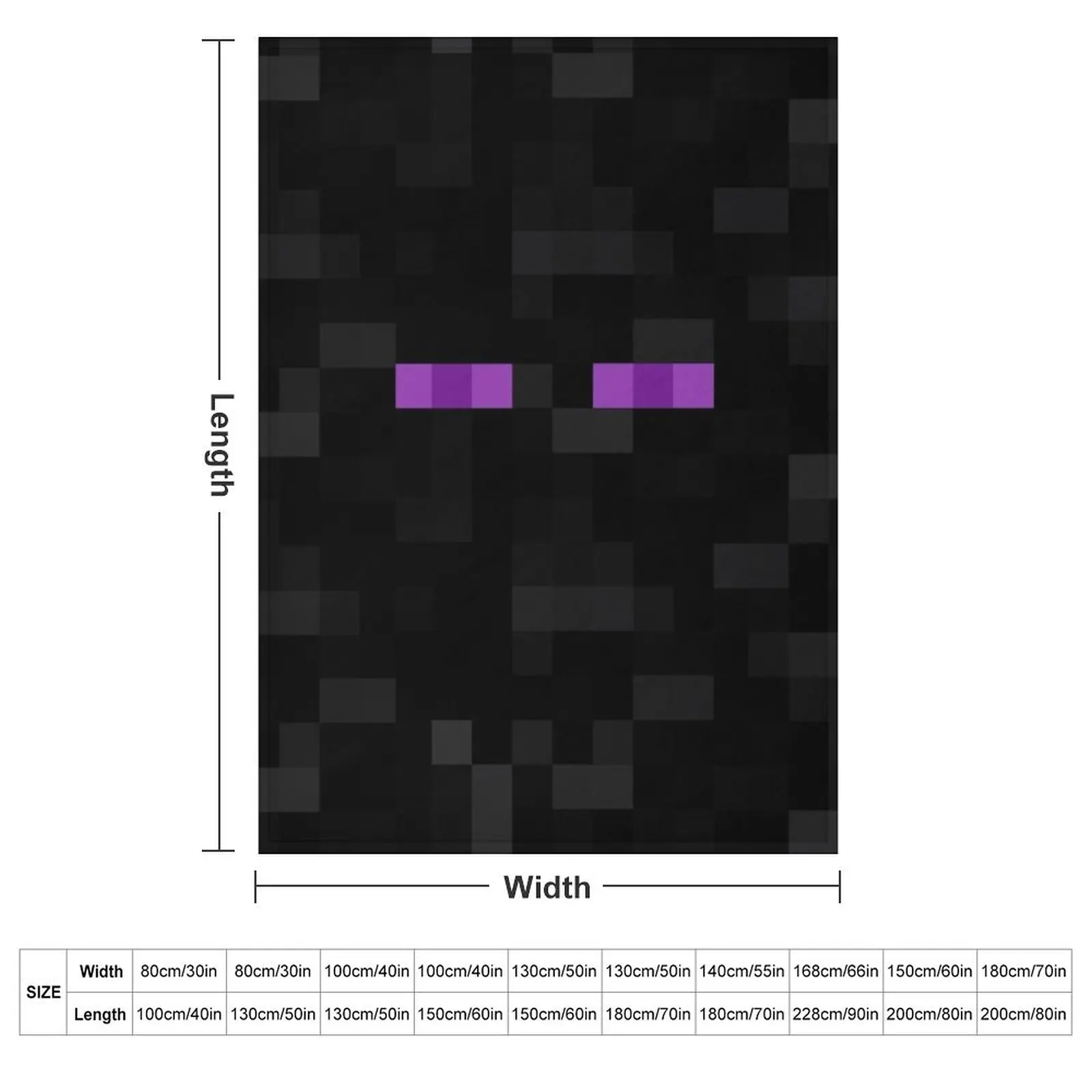 Enderman pattern Throw Blanket blankets and throws decorative Flannel Blankets