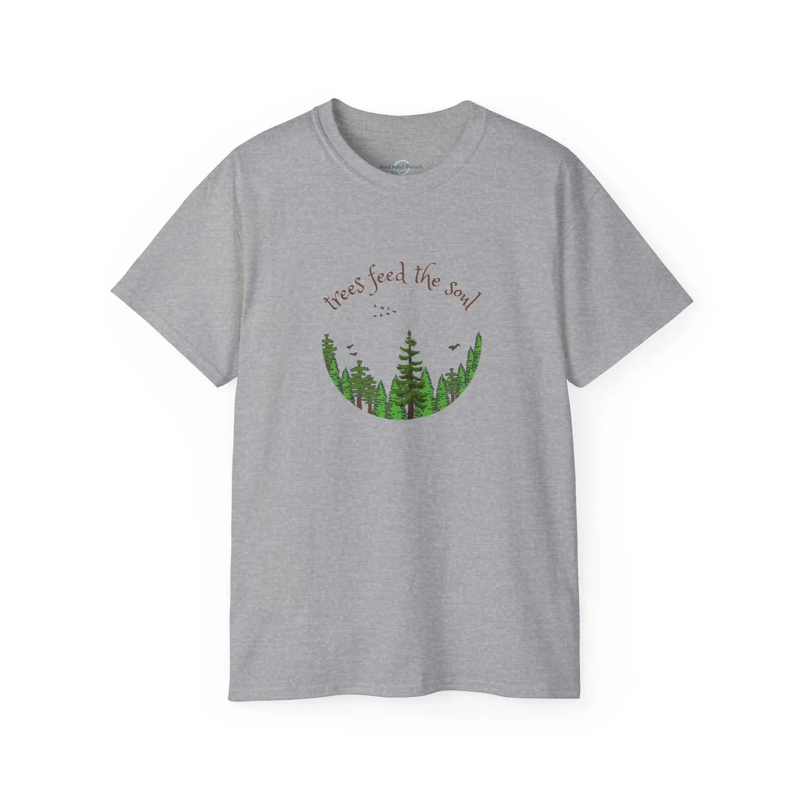 

Kind Mind Trees Feed the Soul Cotton Tee - Unisex, Classic Fit, Eco-Friendly