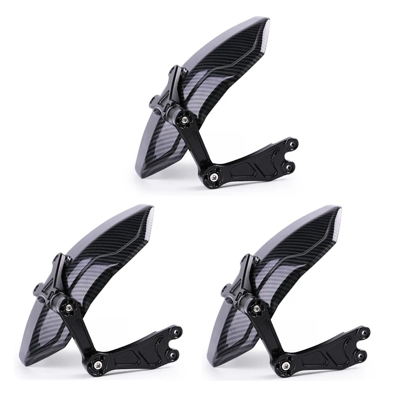 

3X Rear Fender Wheel Mudguard Carbon Fiber Splash Guard Cover Without Bracket For Tires Below 14 Inch, MF060-B