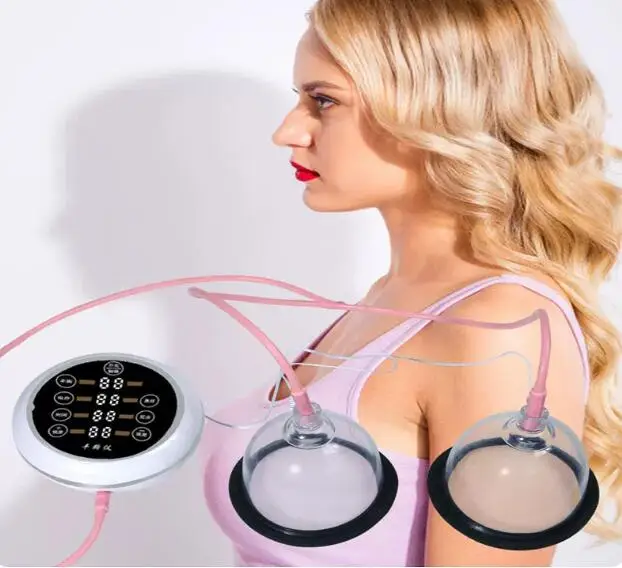 Electric Breast Enhancement Instrument Micro Current Increase Breast Massager Vi bration Household Vacuum Liposuction