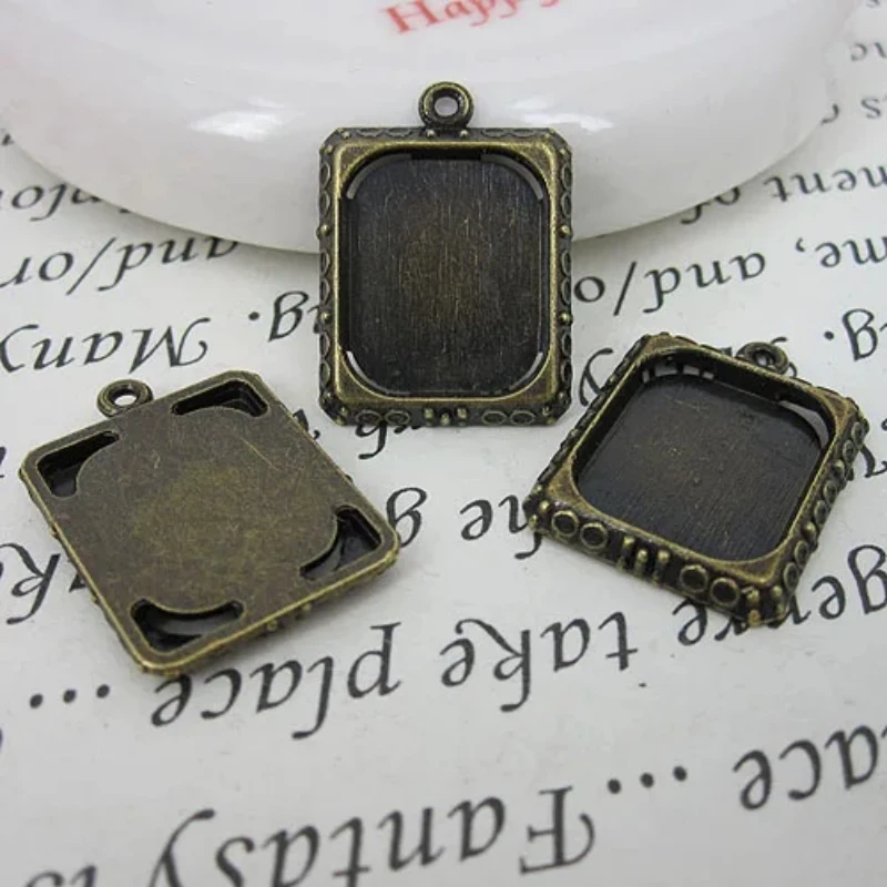 

10PCS Rim Picture Frame Charm Cabochon Settings In 16x13mm Jewelry Making Supplies