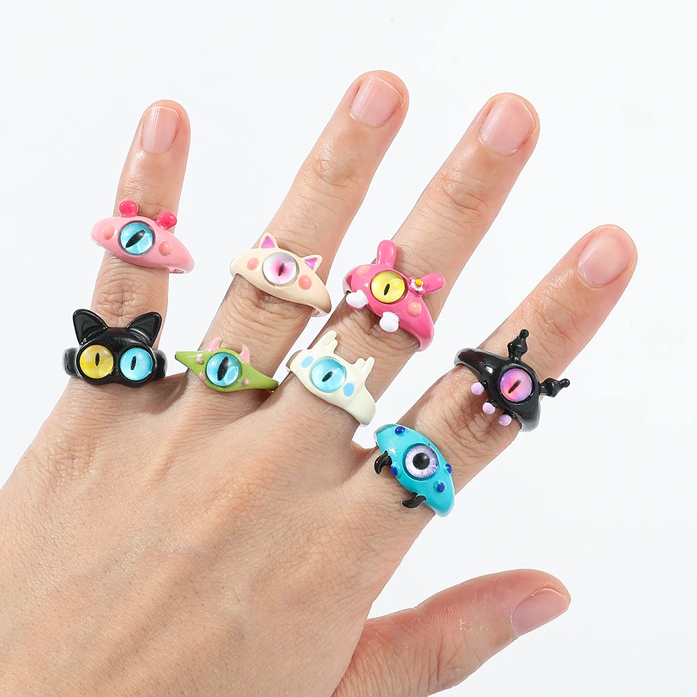 حلقات جامعة وحوش أفلام كرتونية للنساء ، حلقات مفتوحة إبداعية ، مجوهرات إصبع أنيمي لطيف ، فيلم Mike Sullivan