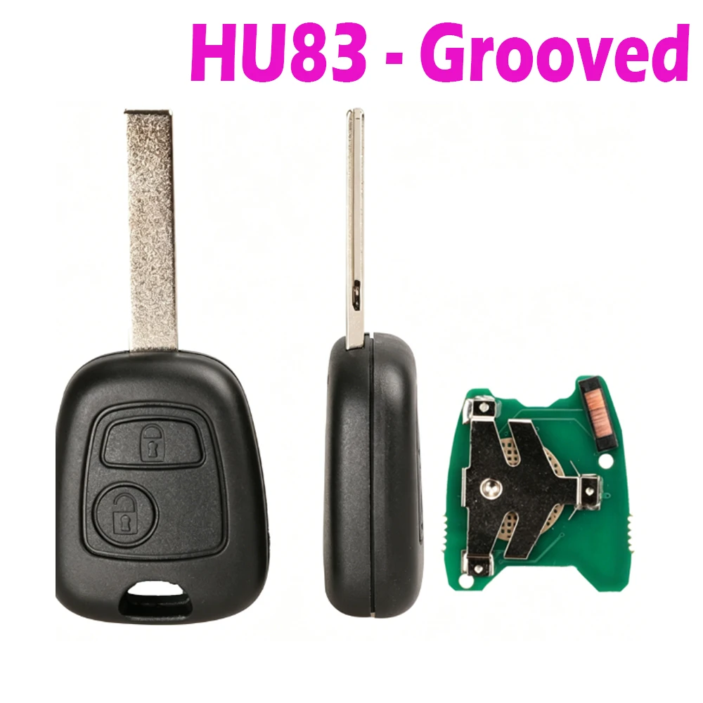 Car Remote Key Fob PCF7961 ID46 Chip for Peugeot for Citroen 2 Button  HU83 Blade 433MHz NE78 Shoulder Type Car Key