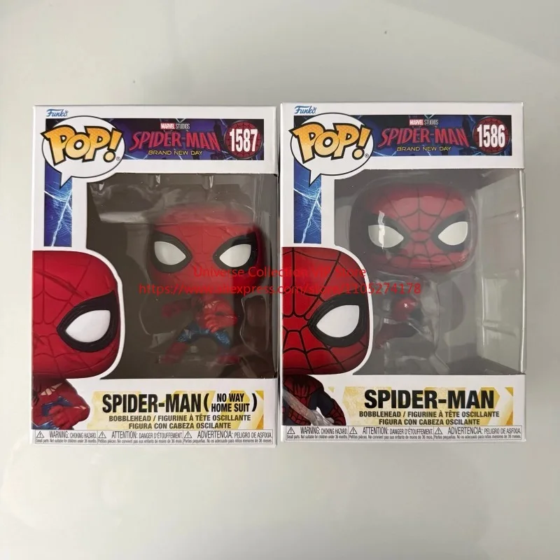 Figura Funko Pop de Spider-Man, Edición New Day No Way Home # 1587 Pose de Swing # Figura Coleccionable de Vinilo 1586 para Fanáticos de Marvel