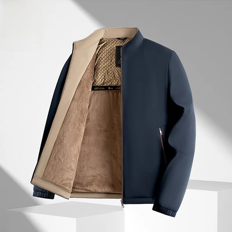 

Мужская куртка с воротником-стойкой aphene Fce на подкладке, осенне-зимняя новинка, износостойкая верхняя одежда из полиэфирного волокна на молнии