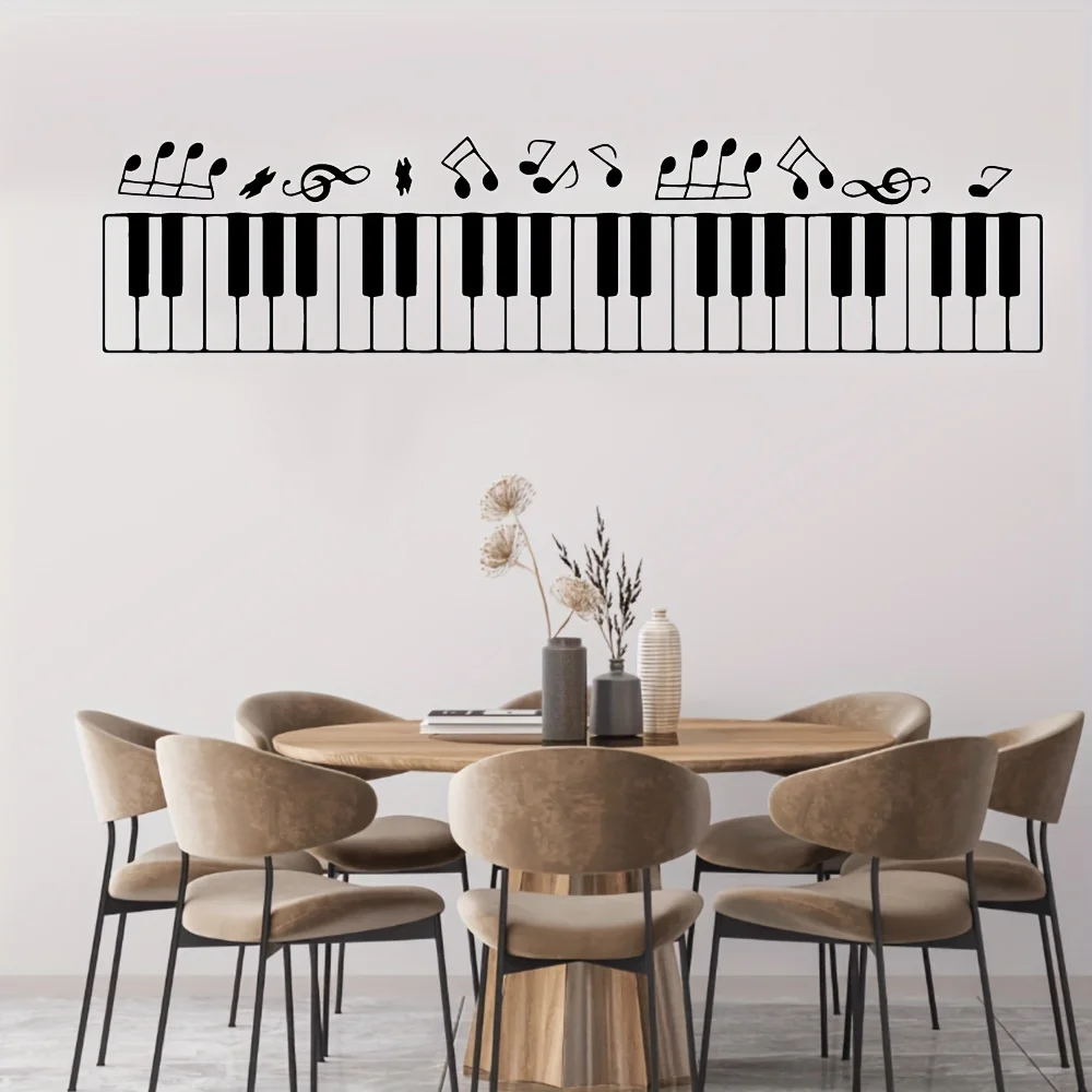 

Съемная водостойкая самоклеящаяся Настенная Наклейка для нот пианино, подходит для спальни, гостиной, офиса