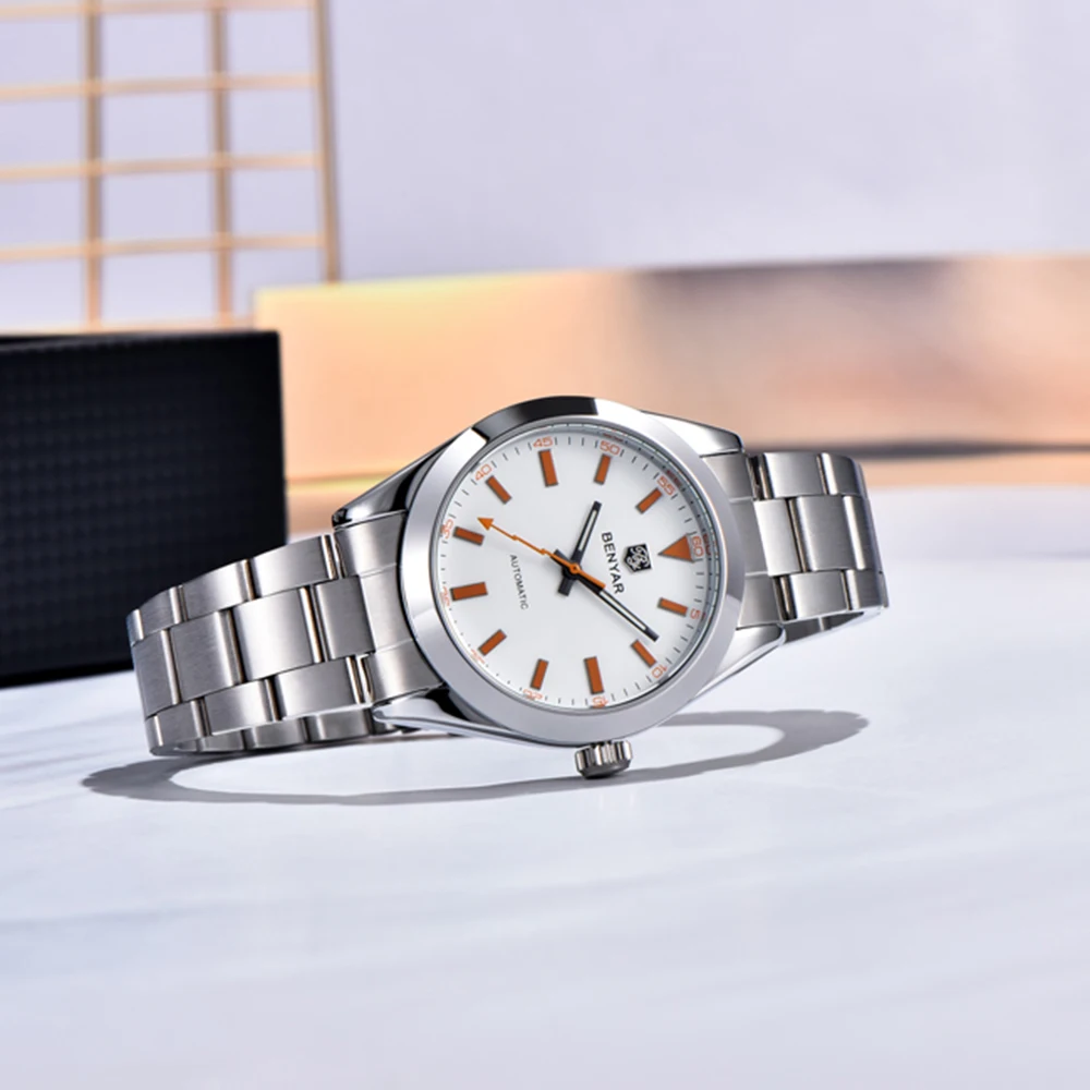 Men's Watch 2025 New BENYAR Mechanical Watches For Man Luxury Automatic Wrist Watches Gift Fashion Sports Stainless Steel Clocks