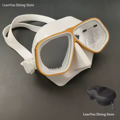 Superior Aluminium Freediving Goggles Similar Apollo Alloy Low Volume Diving Glasses Comfortable Scuba Mask with Black Box