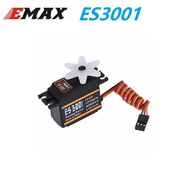 EMAX ES3001 43g Plastic Gear 4.8-6.0V RC Helicopter Marine Standard Analog Servo