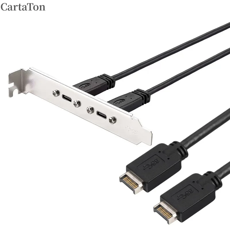 Type E to Type C Front Panel USB C Extend Cable Adapter USB3.1 Converter PC Case PCI Extention Header Data Transfer Wire