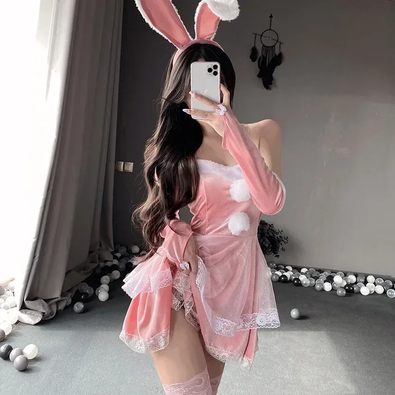 Sexy Christmas Outfit Cosplay Erotic Lingerie Sexy Gift Pornographic Adult Sex Intimate Set New Year\'s Clothing Bunny Girl