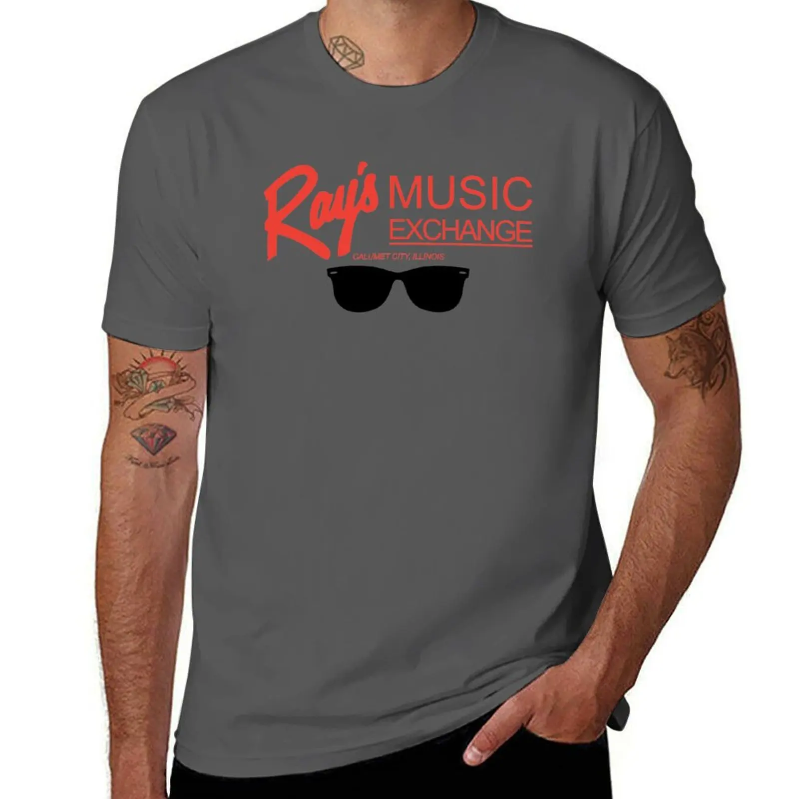 Ray's Music Exchange T-Shirt black cotton t-shirt plain for man package cotton tshirt 100% funny t shirts dark humor T-Shirt